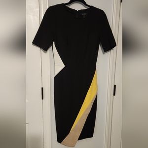 White House Black Market color block sheath dress